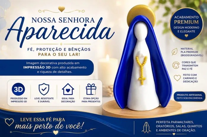 Nossa Senhora de Aparecida em 3D Premium