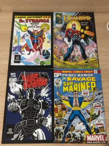 Lote 10 Revistas Importadas Marvel Thor Quarteto Fantástico War Machine Namor Dr Strange