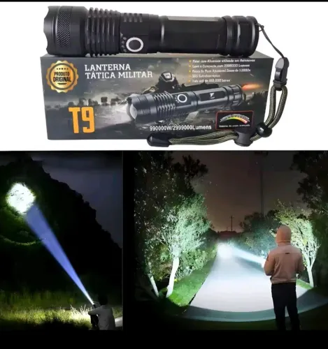 PROMOÇÃO LANTERNA TATICA T9 MILITAR