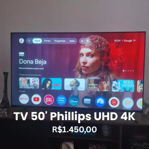 Smart TV 50' Philips UHD 4K - Imagem Cinema.