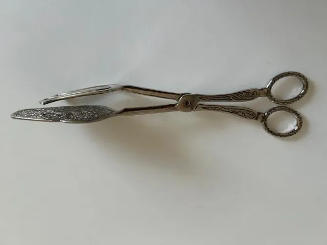 Pegador de Bolo Vintage - Banhado à Prata (Dobradiça Solta)