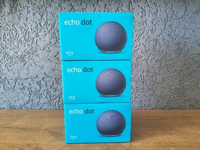 Echo Dot 5ª Geração Azul com Alexa | Som Potente | Wi-Fi e Bluetooth | Novo Lacrado