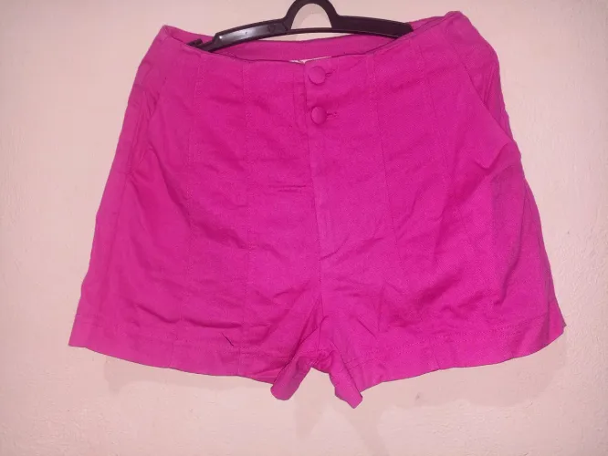 Short Jeans Rosa Feminino M