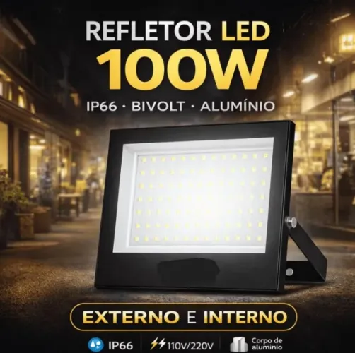 Refletor Led 100w Bivolt Profissional