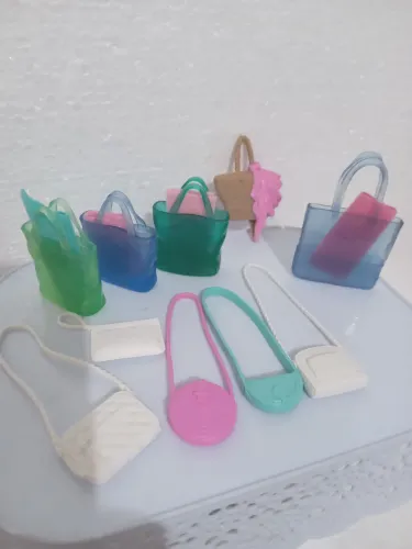 Lote 10 bolsas originais da boneca barbie-mattel 