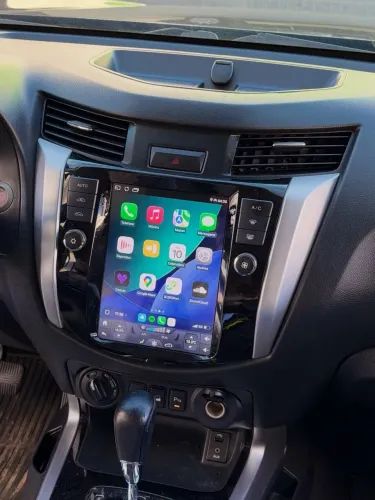 Central Multimídia Android Tesla Nissan Frontier 2017 a 2024