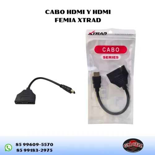 Adaptador hdmi y para 2 telas xtrad