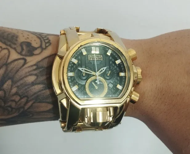 Relógio Invicta Zeus Masculino pulseira aço C/ bússola (robusto)