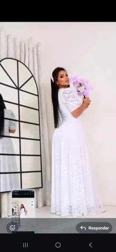 Vestido renda branco 