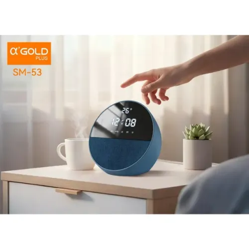Caixa de Som Rádio Relógio de Mesa Bluetooth 15W Despertador Digital FM USB TWS LED Portát