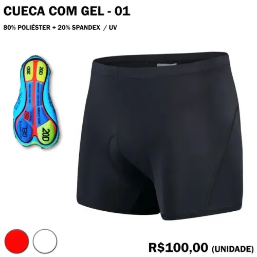 Cueca de Ciclismo com Gel