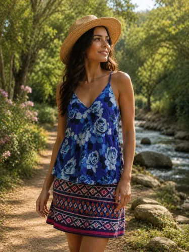 Blusa de alças salinas em viscose texturizada g decote em v alongada verão fresquinha