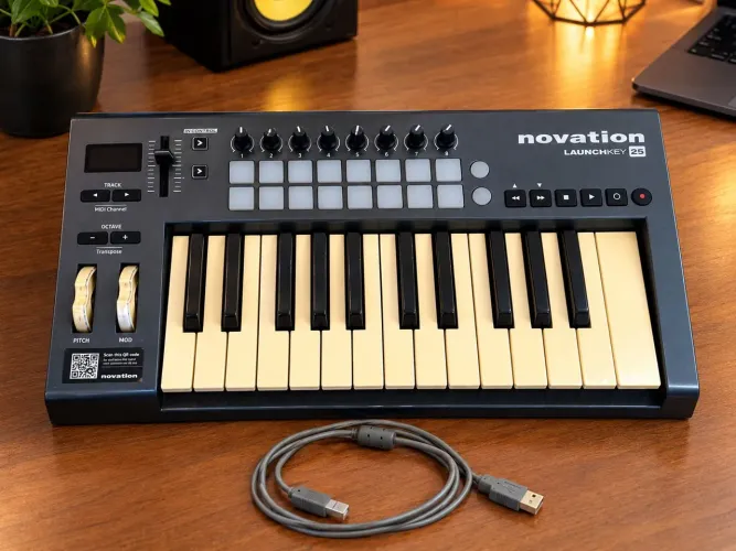 OPORTUNIDADE * Novation Launchkey 25 MK1 - Controlador MIDI Impecável