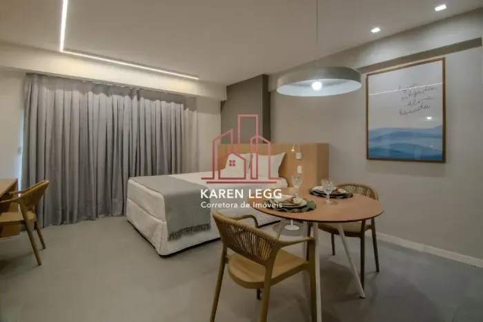 Studios Mobiliados para Locação em condomínio completo com piscina e terraço,.