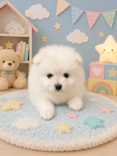 Spitz macho Branco
