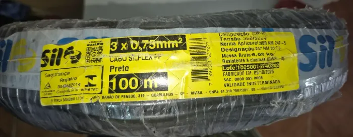 Cabo PP 3X0,75mm SIL