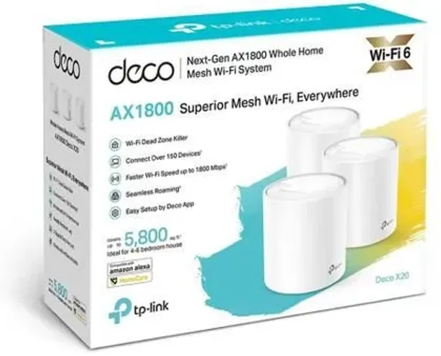 Roteador WIFI 6 MESH Tp-link Deco X20 (3 unidades)