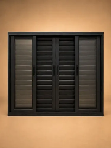 JANELA VENEZIANA 6 FOLHAS PRETA (LINHA 25)