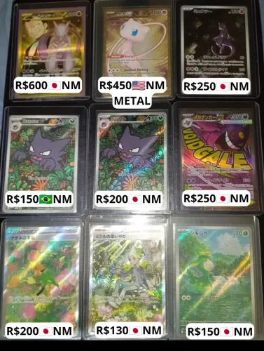 Lote de Cartas Pokémon Raras