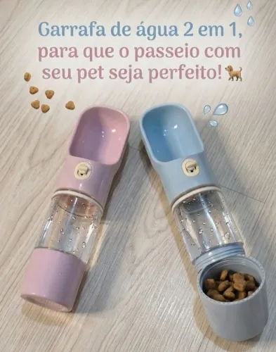 Garrafa de água 2 em 1 para Pet