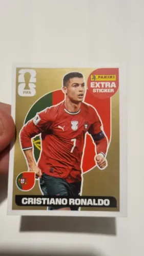 Figurinha Cristiano Ronaldo CR7 legend extra gold dourada original nova
