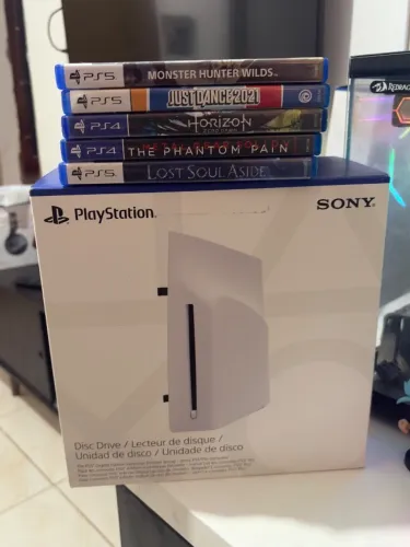 LEITOR DE DISCO PS5 + 5 JOGOS MÍDIA FÍSICA