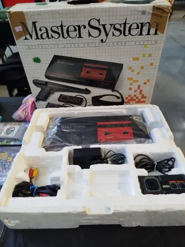 Master System 1 Hang On e Safari Hunt na caixa