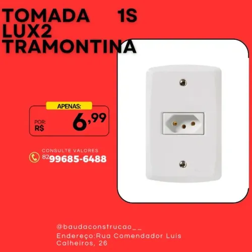 TOMADA LUX2 1S TRAMONTINA