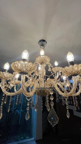 Lustre candelabro de cristal 