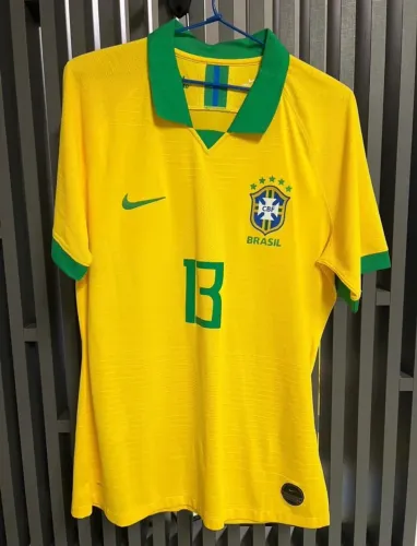 Camisa Nike Brasil 2019 #13 modelo jogador