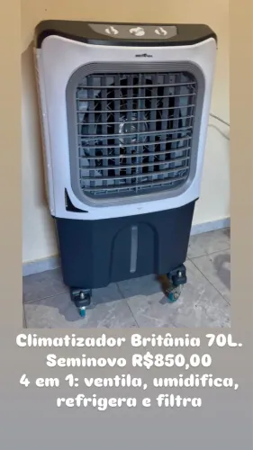 Climatizador e Ventilador Britânia 70L