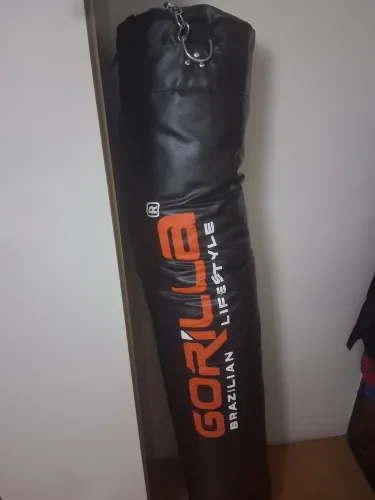 Gorilla saco de pancada 180 cm profissional cheio, com gancho e suporte de parede