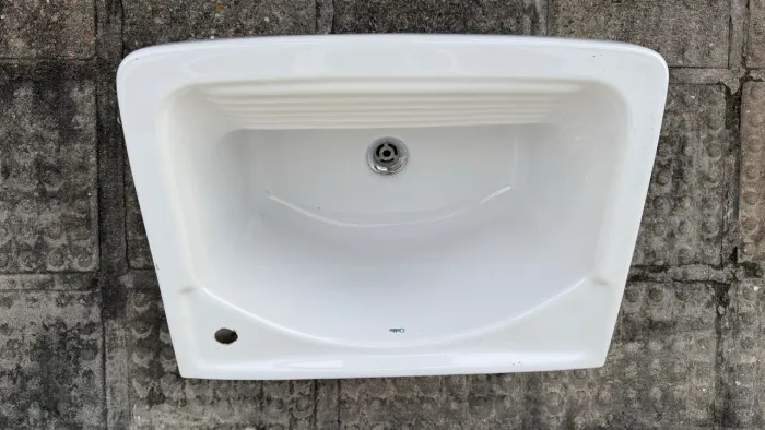 Tanque de louça sanitária branco para lavanderia Celite