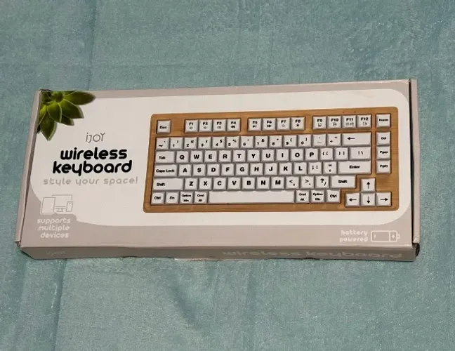 Teclado Escritório Sem Fio De Madeira Wireless Compacto (importado)