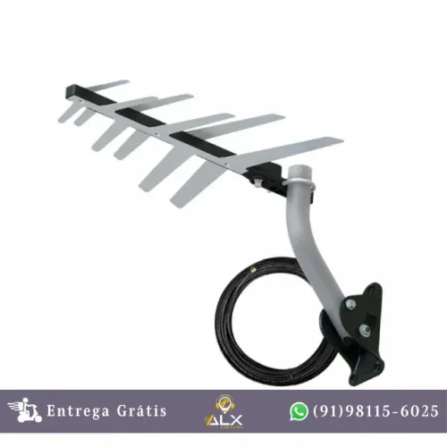 Antena Externa Digital Aquário para Tv 2 Em 1 Hdtv/uhf Dtv-1500 C/ Mastro *ENTREGA GRÁTIS*