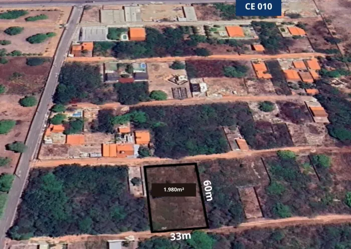 OPORTUNIDDADE ! TERRENO COM FUNDO CORRESPONDENTE NO EUSEBIO PROXIMO A CE 010, 33 X 60
