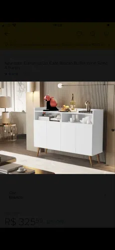 Aparador 4 portas pés de piloto