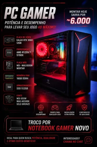 PC GAMER! RODA TUDO! RTX 3060!