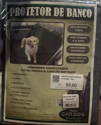 Protetor de carro para cachorro