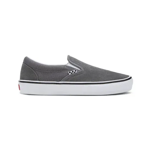 Tênis Vans Skate Slip On Pewter White Unissex.