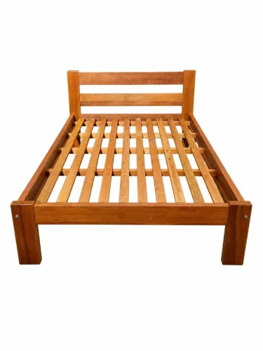 Cama casal em sucupira + colchão