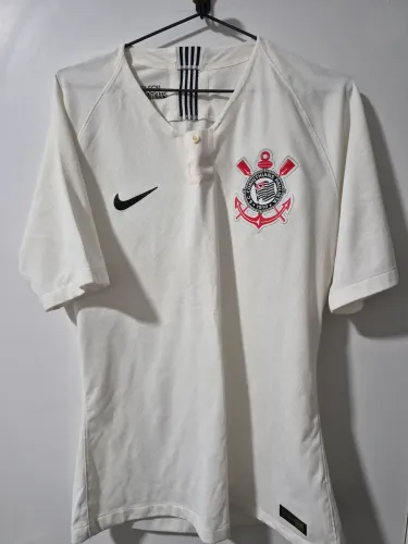 Camiseta Corinthians 2019 branca tamanho G modelo jogador original