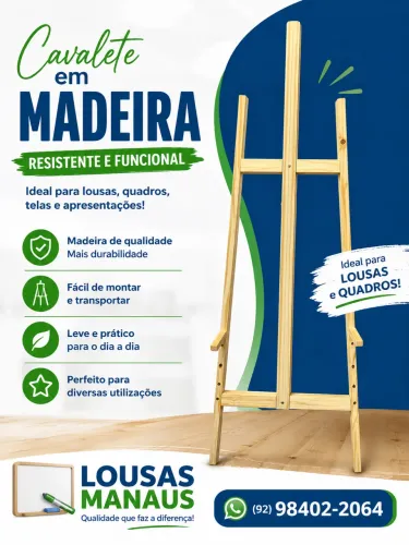 Cavalete em madeira