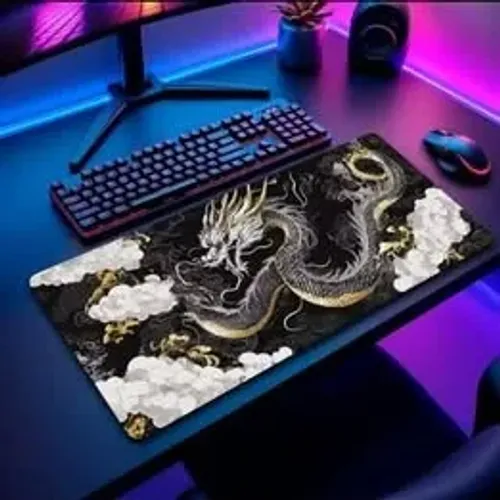 Mousepad dragão japonês antiderrapante 70x35 cm