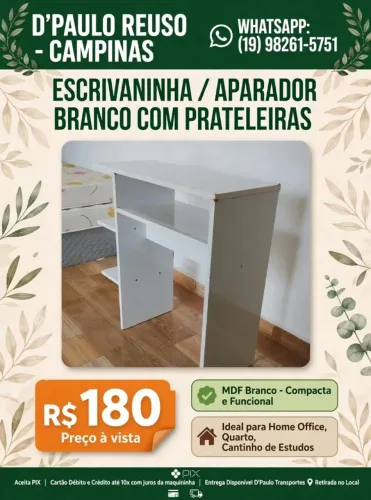 Escrivaninha/Aparador Branco