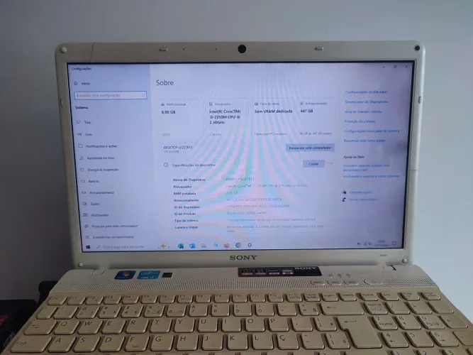 Notebook Sony vaio i3