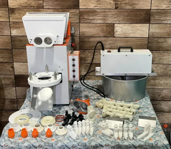 Máquina de salgados+ panela mexedora 