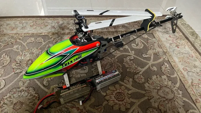 Helicóptero RC Align T-Rex 500 Flybarless (FBL) + Módulo K-Bar + 2 Baterias
