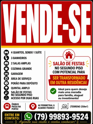 Casa Grande com 4 Quartos Albano Franco