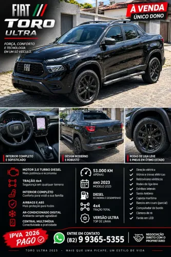 Fiat Toro Ultra 2.0 16V 4X4 Diesel AUT 2023